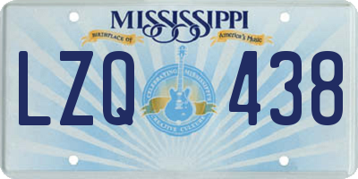 MS license plate LZQ438