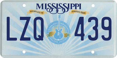 MS license plate LZQ439