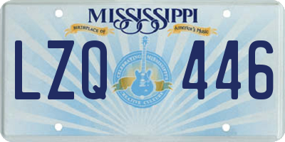 MS license plate LZQ446