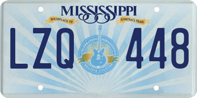 MS license plate LZQ448