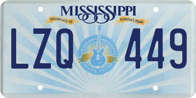 MS license plate LZQ449