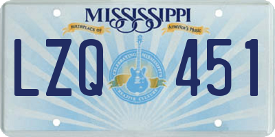 MS license plate LZQ451