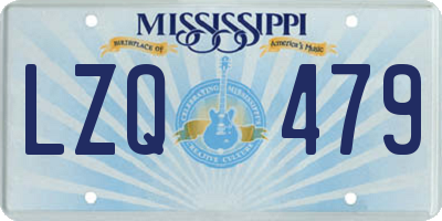 MS license plate LZQ479