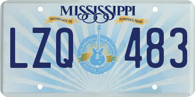 MS license plate LZQ483