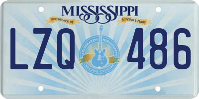 MS license plate LZQ486