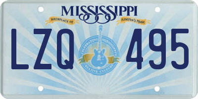 MS license plate LZQ495