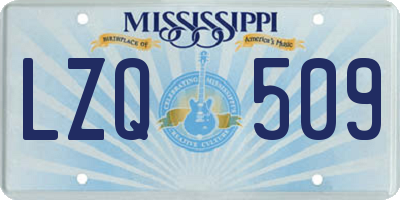 MS license plate LZQ509
