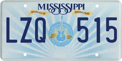 MS license plate LZQ515