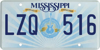 MS license plate LZQ516