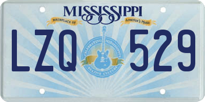 MS license plate LZQ529