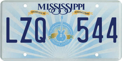MS license plate LZQ544