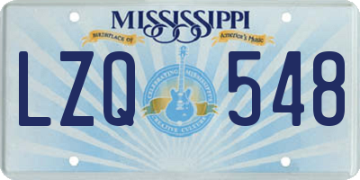 MS license plate LZQ548