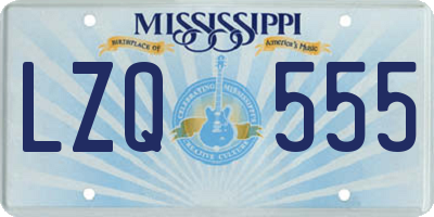 MS license plate LZQ555