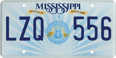 MS license plate LZQ556