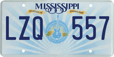 MS license plate LZQ557