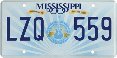 MS license plate LZQ559