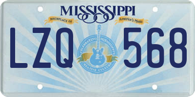 MS license plate LZQ568
