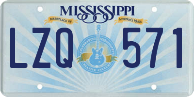 MS license plate LZQ571