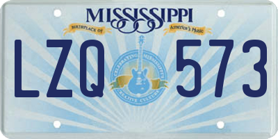 MS license plate LZQ573