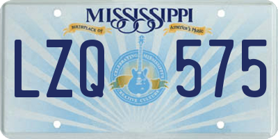 MS license plate LZQ575