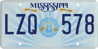 MS license plate LZQ578