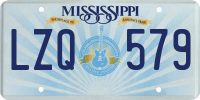 MS license plate LZQ579