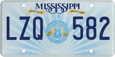 MS license plate LZQ582