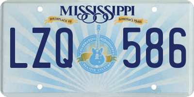 MS license plate LZQ586