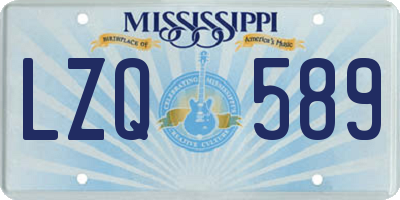 MS license plate LZQ589