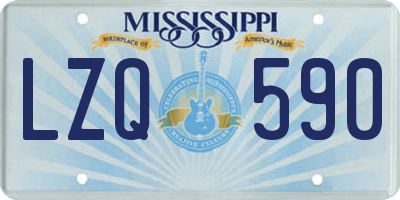MS license plate LZQ590