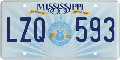 MS license plate LZQ593