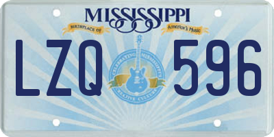 MS license plate LZQ596