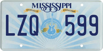 MS license plate LZQ599