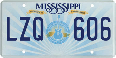 MS license plate LZQ606