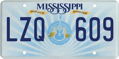 MS license plate LZQ609