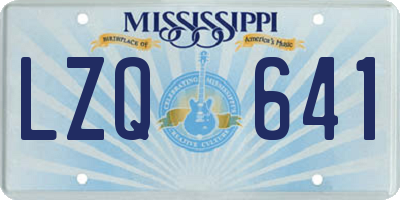 MS license plate LZQ641