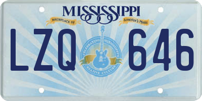 MS license plate LZQ646