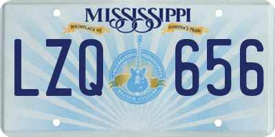 MS license plate LZQ656