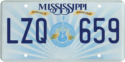 MS license plate LZQ659
