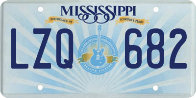 MS license plate LZQ682