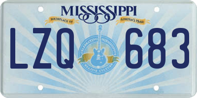 MS license plate LZQ683