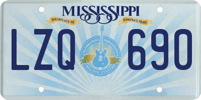 MS license plate LZQ690