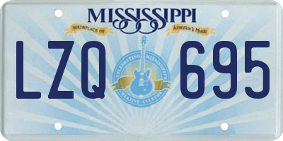 MS license plate LZQ695
