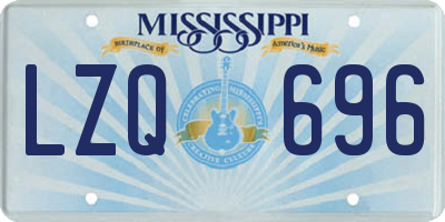 MS license plate LZQ696