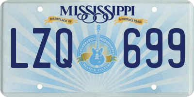 MS license plate LZQ699