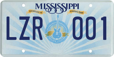 MS license plate LZR001