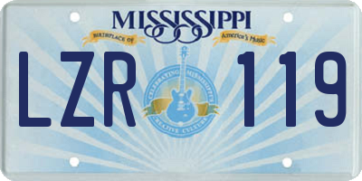 MS license plate LZR119