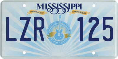 MS license plate LZR125