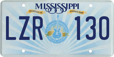 MS license plate LZR130