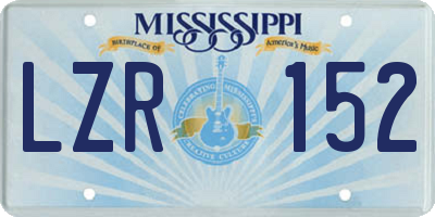 MS license plate LZR152